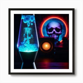 Glow In The Dark Skeleton Art Print