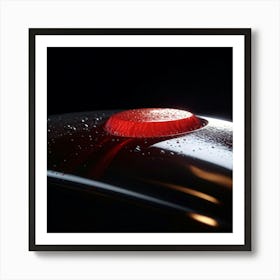 Tear Glistening With Sweetness Against A Dark Void 3d Model Hyper Realistic Texture Capturing Ref Art Print