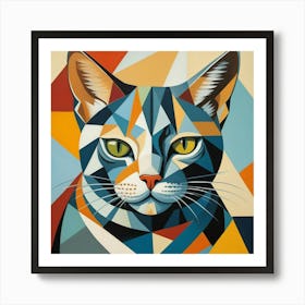 Geometric Cat 4 Art Print