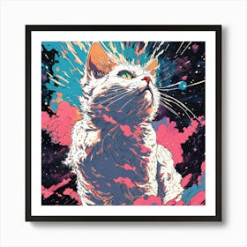 Cat In Space Art Print