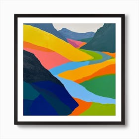 Colourful Abstract Snowdonia National Park Wales 6 Art Print