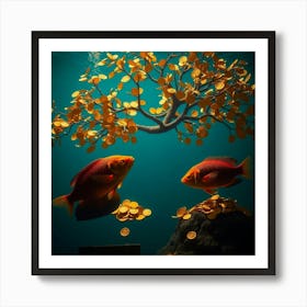 Goldfish In The Water 1 Art Print