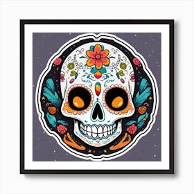 Day Of The Dead Skull 9 Art Print