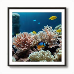 Default Aquarium With Coral Fish 3 Art Print