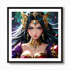 Default A Gracefully Fierce Anime Warrior Princess Her Intrica 2 (7) Art Print