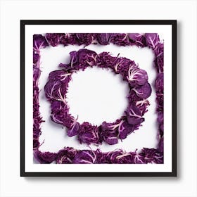 Purple Cabbage Frame 3 Art Print