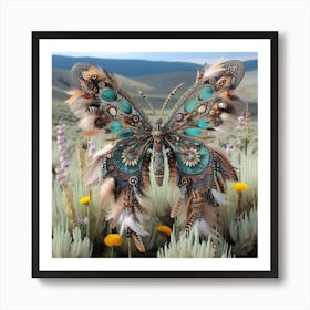 Native American Butterfly Art 1 Art Print