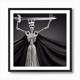 Skeleton Queen Art Print