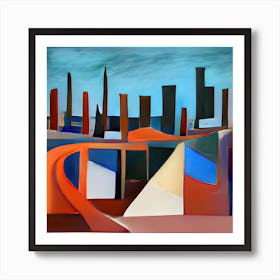 Metaphysical Painting About A Metropolis Art Print