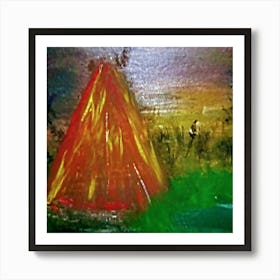 Fire In The Grass Art Print