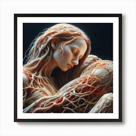 Woman Wrapped In Vines Art Print