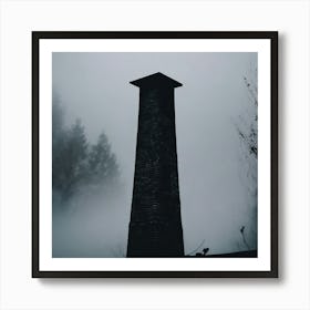 Chimney On A Foggy Day Art Print