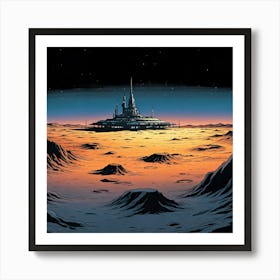 Space Cityscape Art Print