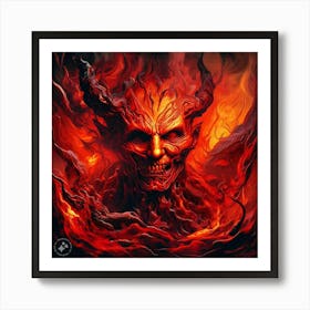 Symbol of Hell fire Art Print