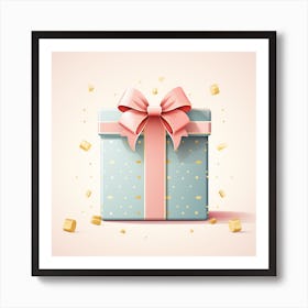 Gift Box With Bow 1 Art Print