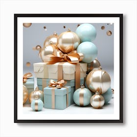 Elegant Christmas Gift Boxes Series002 Art Print