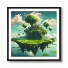 Fantasy Island In The Sky Art Print