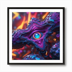 Psychedelic Eye of Aegis Art Print