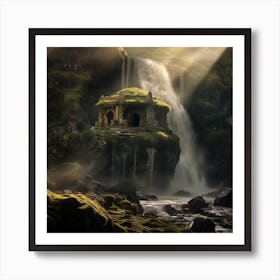 Myeera Ben Lugmore Ireland Moonlight Ninja Meditating Waterfall Dea9bd21 9fd0 46d7 8a3b 94c547268e4a Art Print