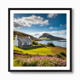 Scottish highland cottage Art Print