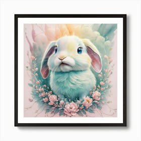 Bunny, kids,girls Art Print