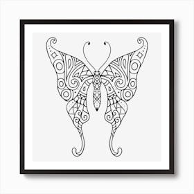 Butterfly Mandala 10 Art Print