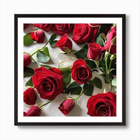 Red Roses 17 Art Print