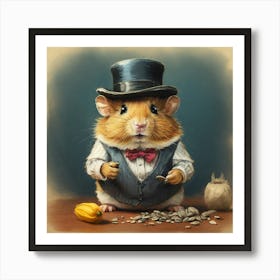 Hamster In Top Hat Poster