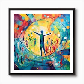 Rainbow Of People Art Print