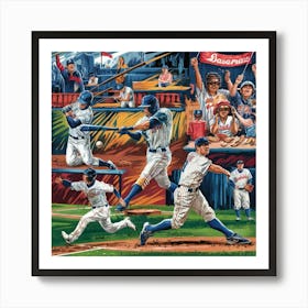 A Captivating Illustration Of A Baseball Game In P Irk H4btcqrubgivvvcqa Cljjxl17t 60r9uqckxc8q Art Print