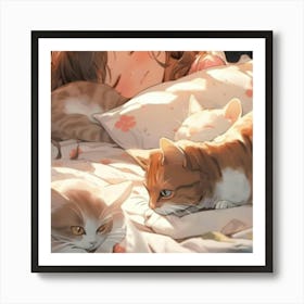 Cute Cats Art Print