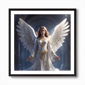 Ethereal Guardian Whispers of Protection Art Print