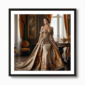 Golden Gown 2 Art Print