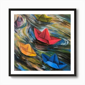 Paper Boats Art Print