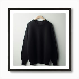 Black Sweater Hanging On A Hanger 3 Art Print