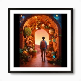 Man Standing In An Archway Art Print