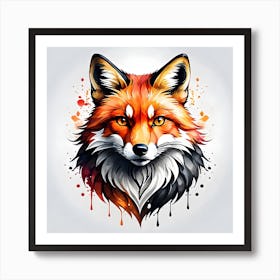 Fox Head 2 Art Print