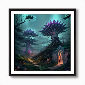 Forest In The Night Art Print