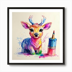 Cute Deer 1 Art Print