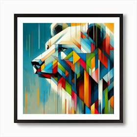 Abstract modernist Bear 3 Art Print