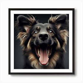 German Shepherd Dog Portrait Art Print