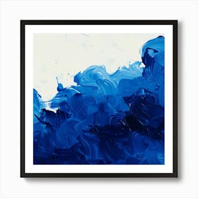 Abstract Blue Painting Art Print