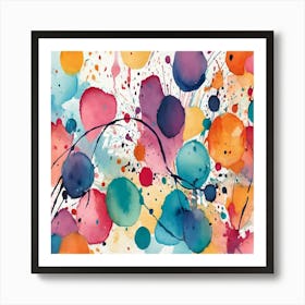 Watercolor Splatters Art Print