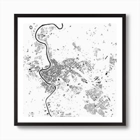 Rome in White Line Art Print