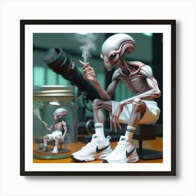 Alien In A Jar Art Print