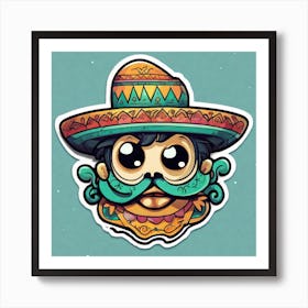 Mexico Sticker 2d Cute Fantasy Dreamy Vector Illustration 2d Flat Centered By Tim Burton Pr (54) 1 Art Print