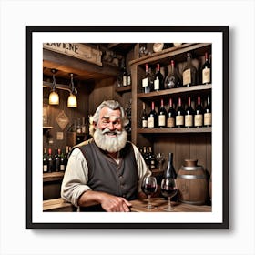 Old Man In Tavern Art Print