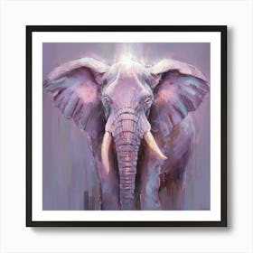 Elephant With Tusks Art Print