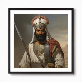 Leonardo Diffusion Xl An Imaginary Image Of An Umayyad Warrior 0 Art Print