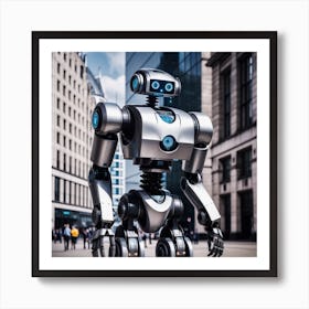 Robot In The City 13 Art Print